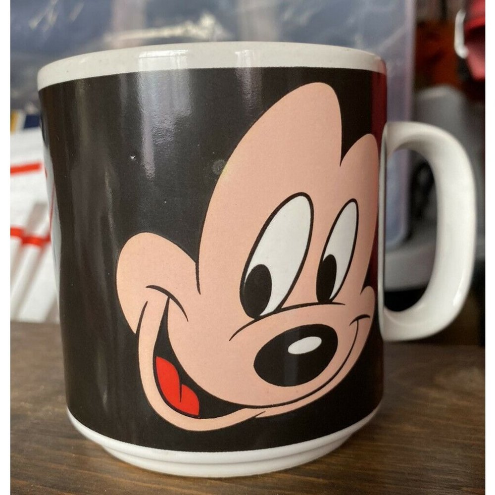 Applause Disney Mickey & Minnie Mouse Coffee Mug, Tea Cup 33420, Front & Back